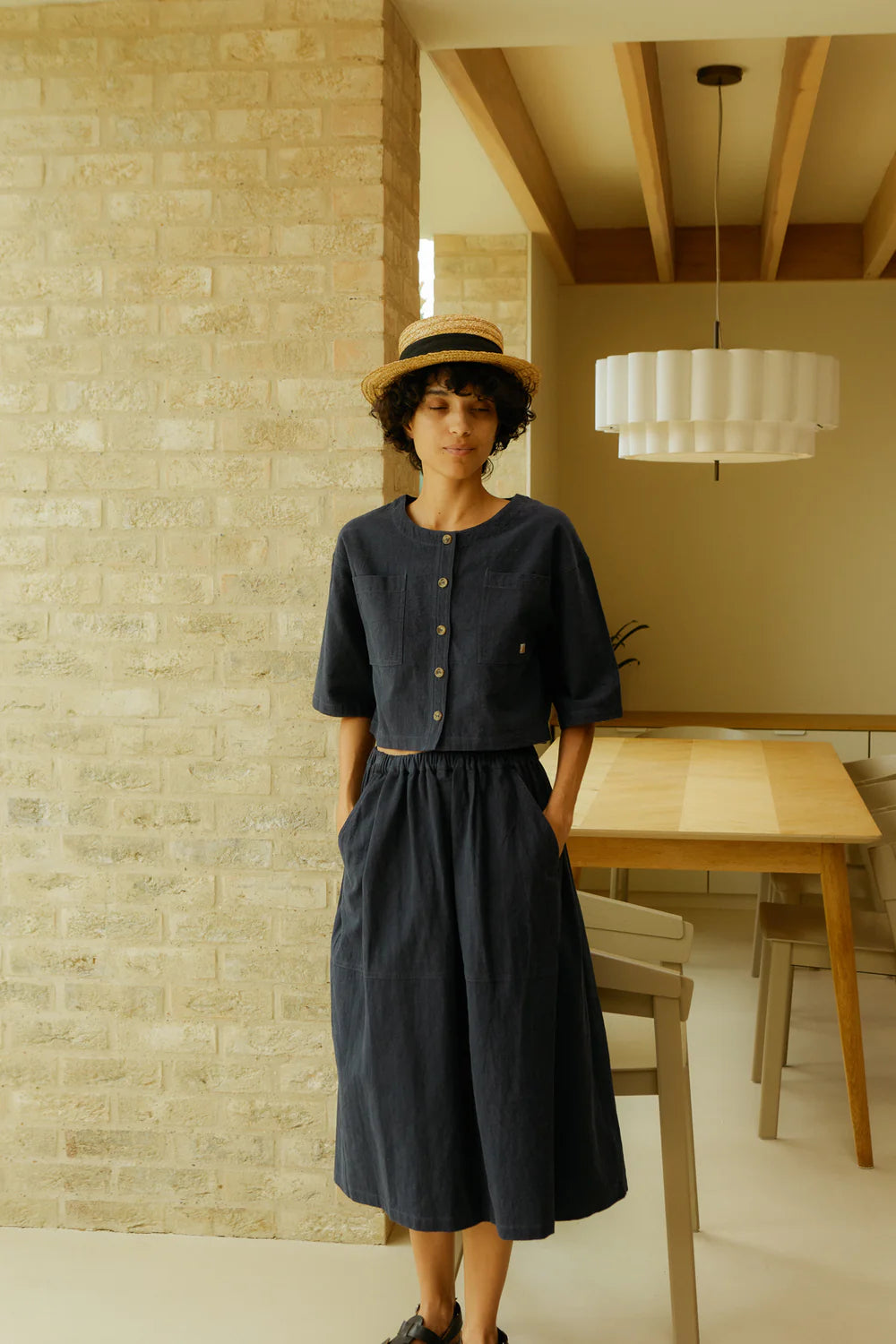 Navy Emile Skirt - Last One