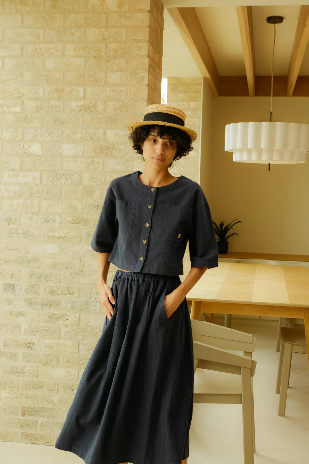 Navy Emile Skirt - Last One