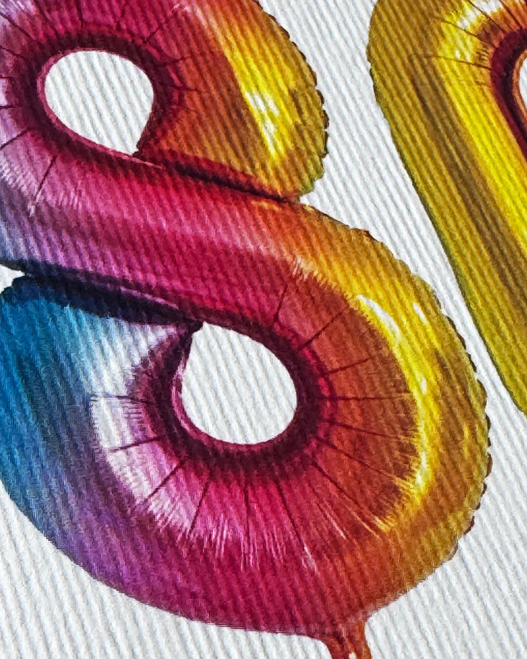 Birthday Balloon 80 Greeting Card