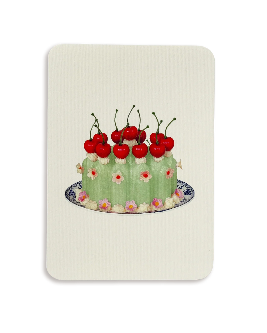 Chartreuse Cream Blancmange Greeting Card