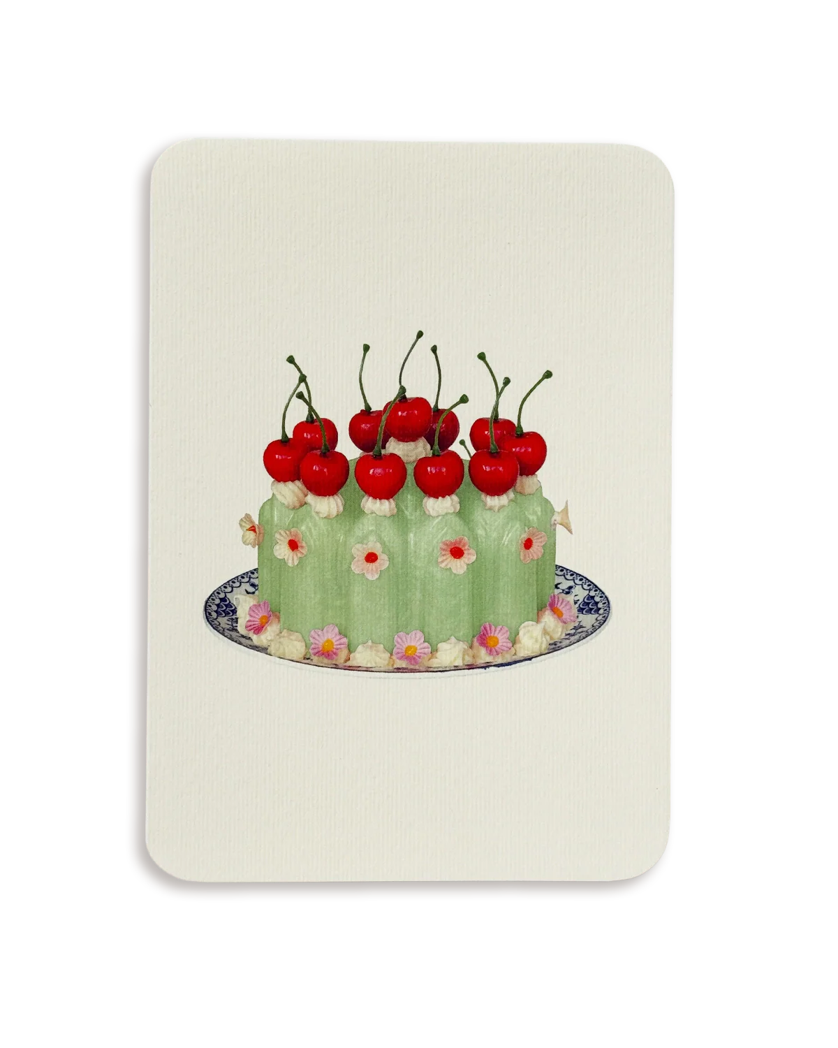 Chartreuse Cream Blancmange Greeting Card