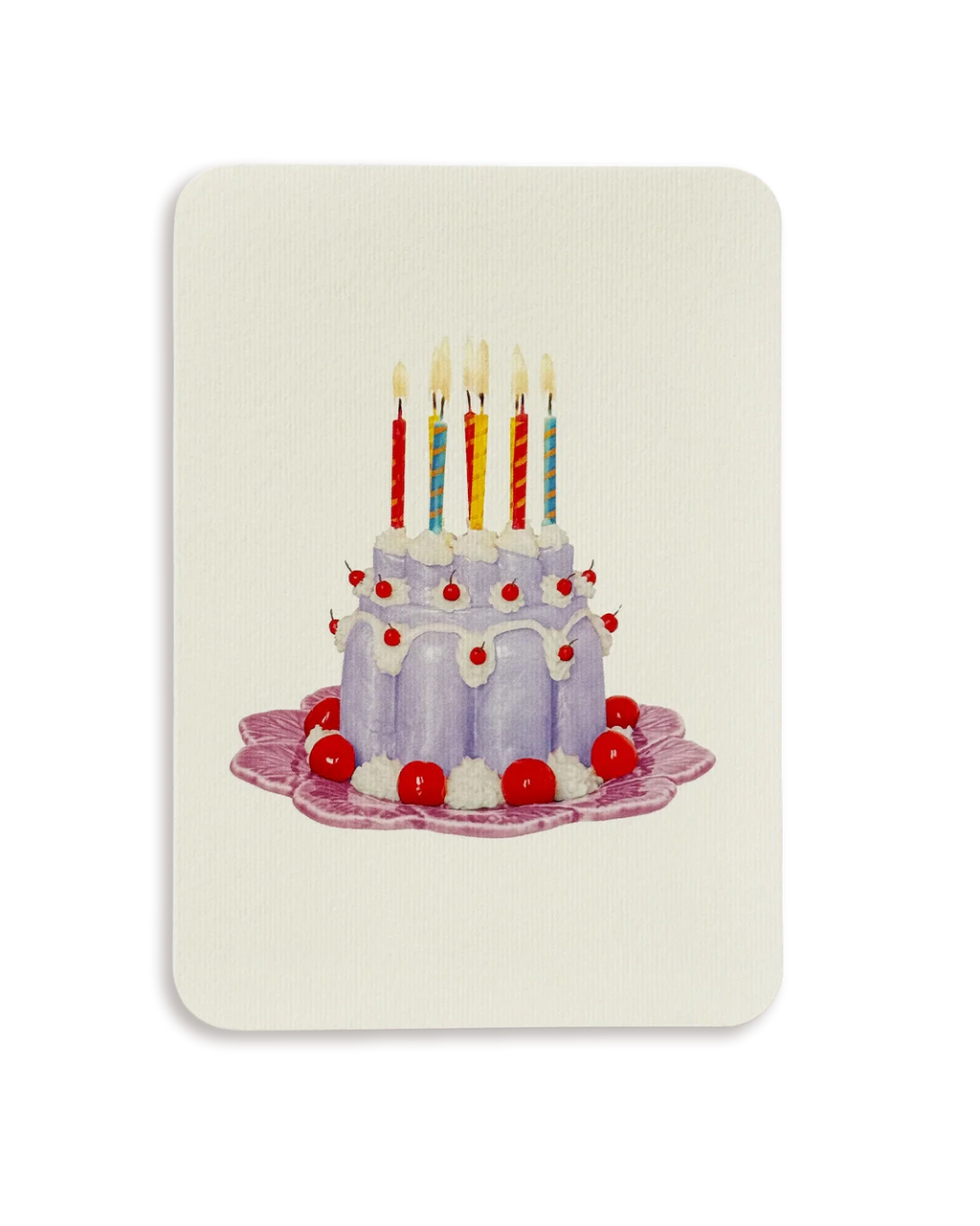 Lavender Cream Blancmange Greeting Card