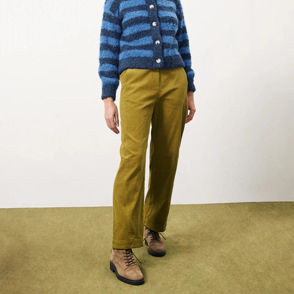 Olive Cord Trousers - Last One (size Large)