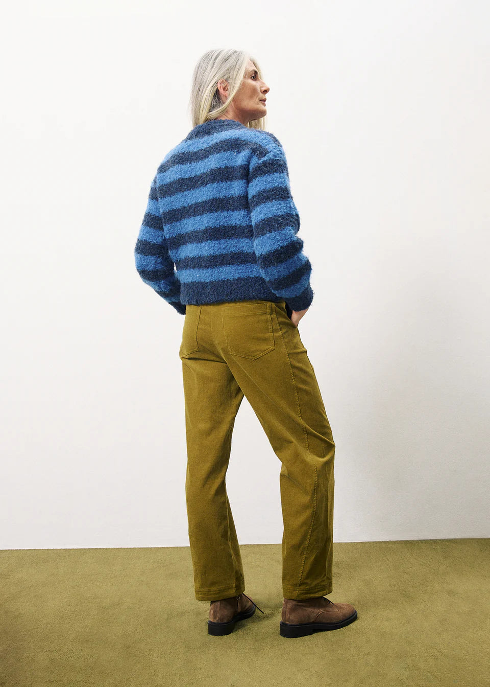 Olive Cord Trousers - Last One (size Large)