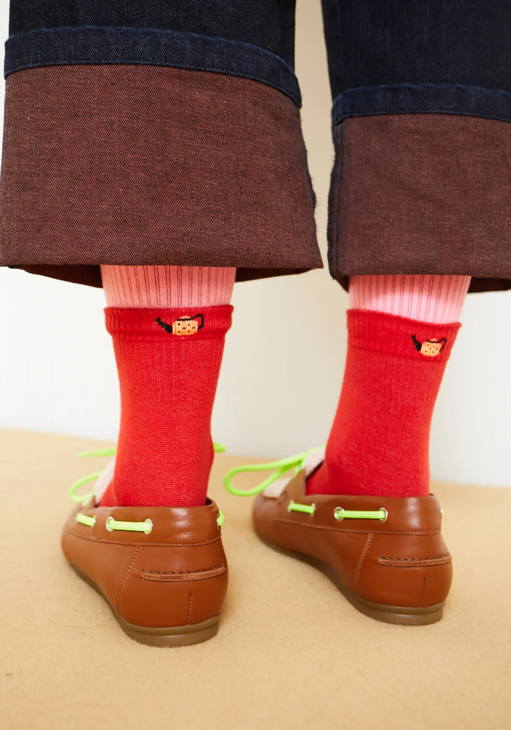 Red Teapot Socks