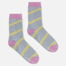 Pink Glitter Stripe Socks