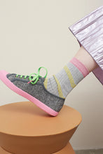 Pink Glitter Stripe Socks