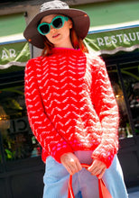 Red Chevron Sweater