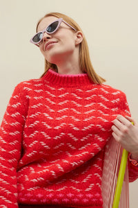 Red Chevron Sweater