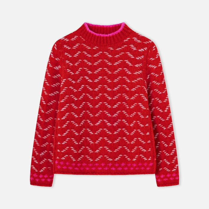 Red Chevron Sweater