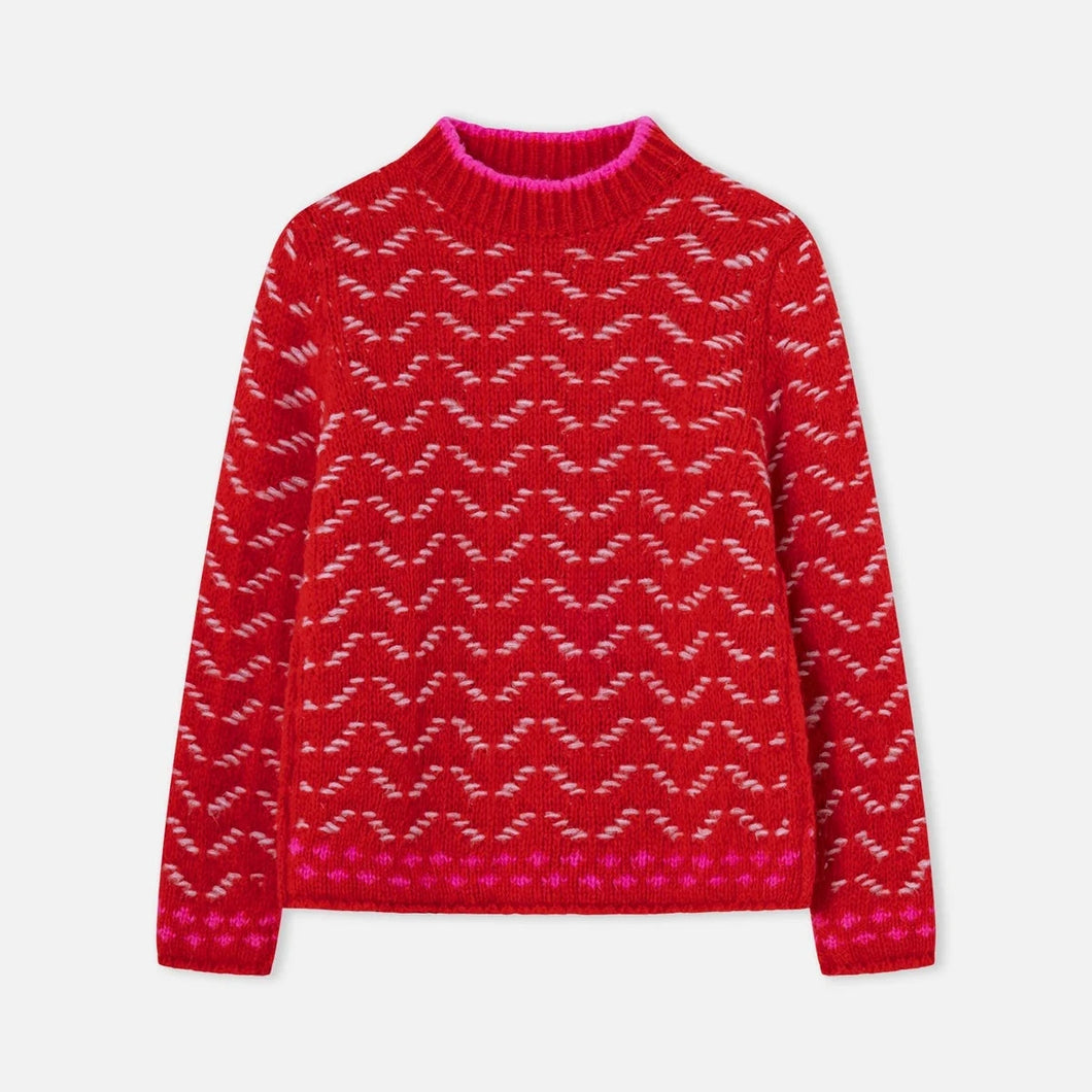 Red Chevron Sweater