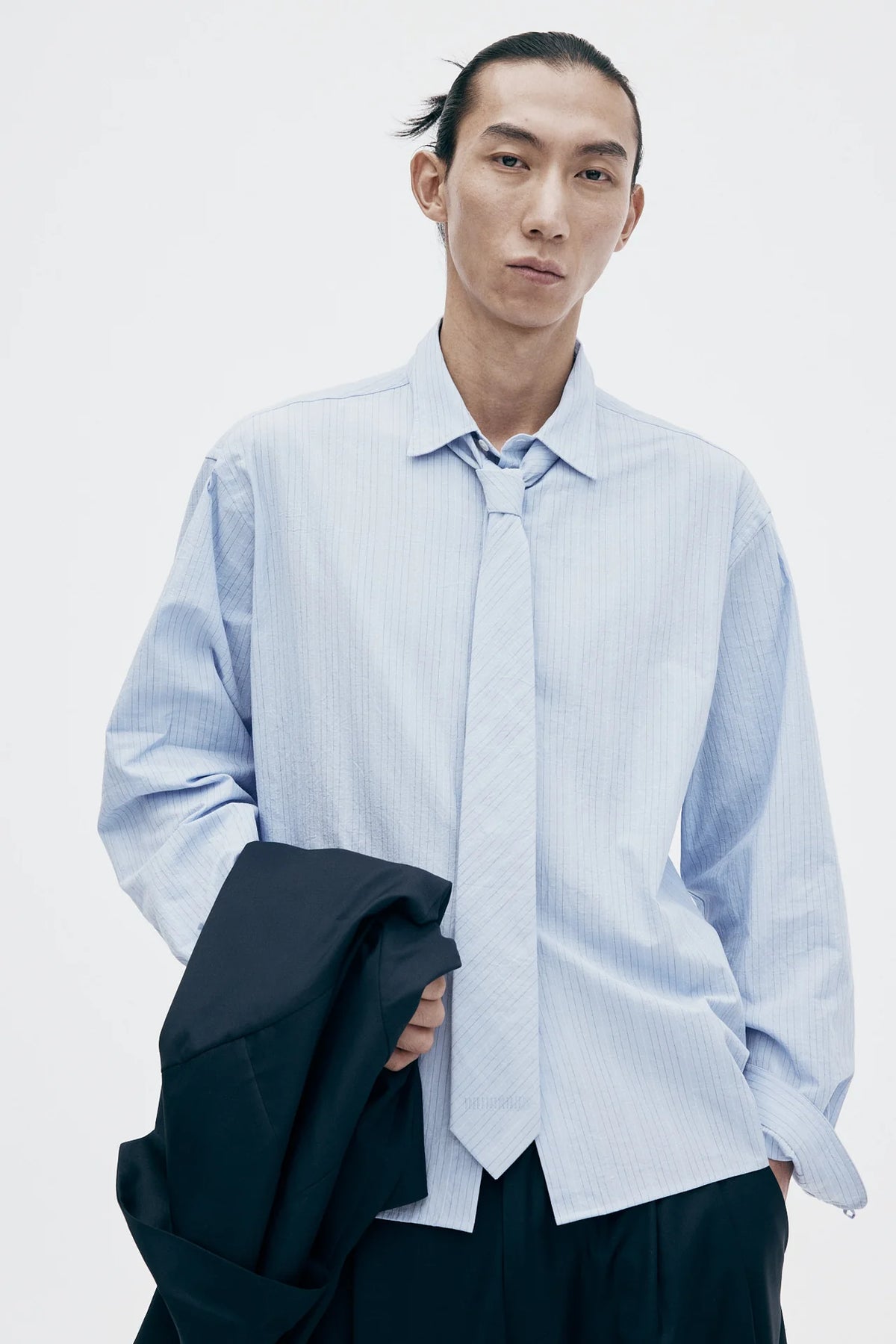 Pale Blue Stripe Relaxed Shirt