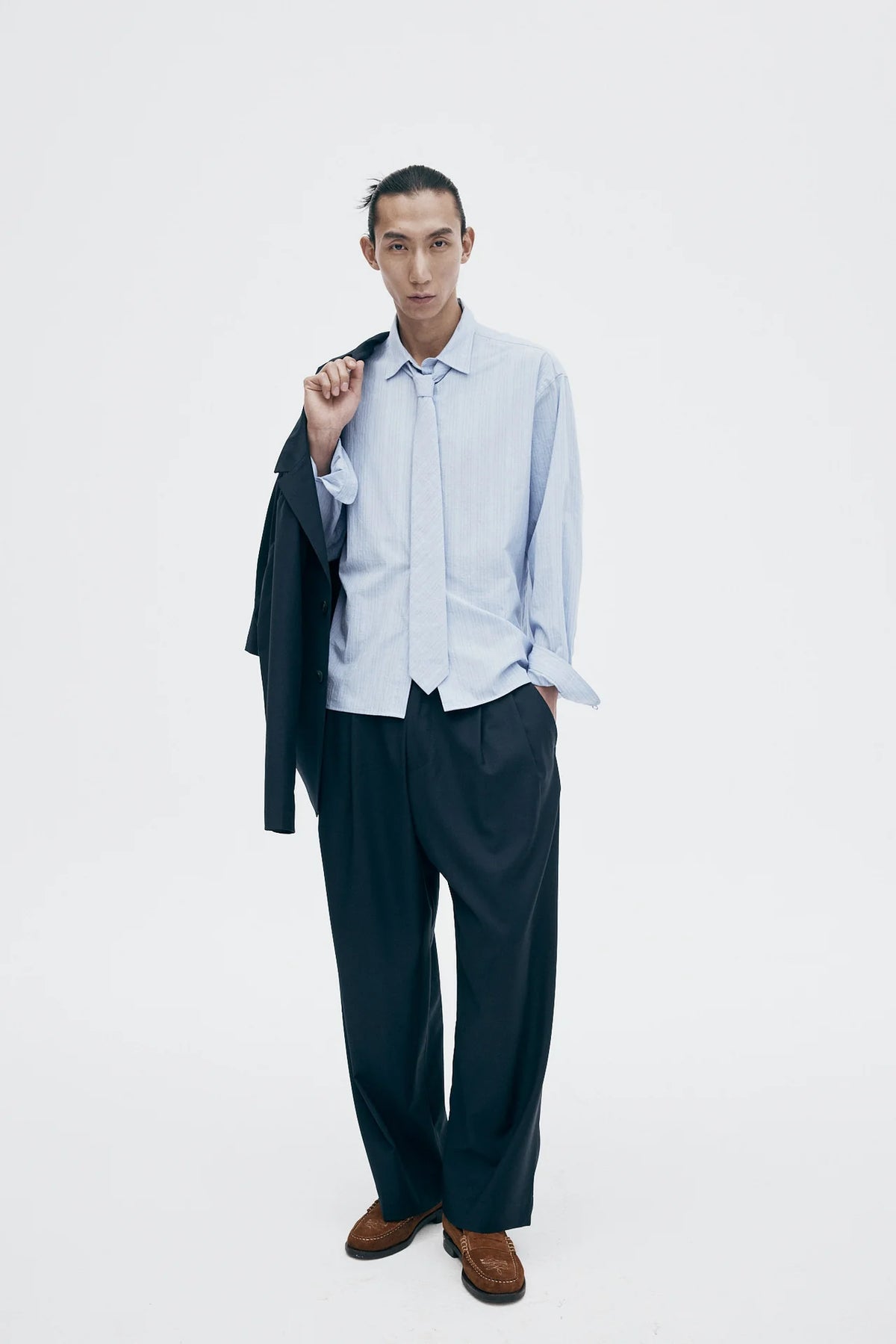 Pale Blue Stripe Relaxed Shirt
