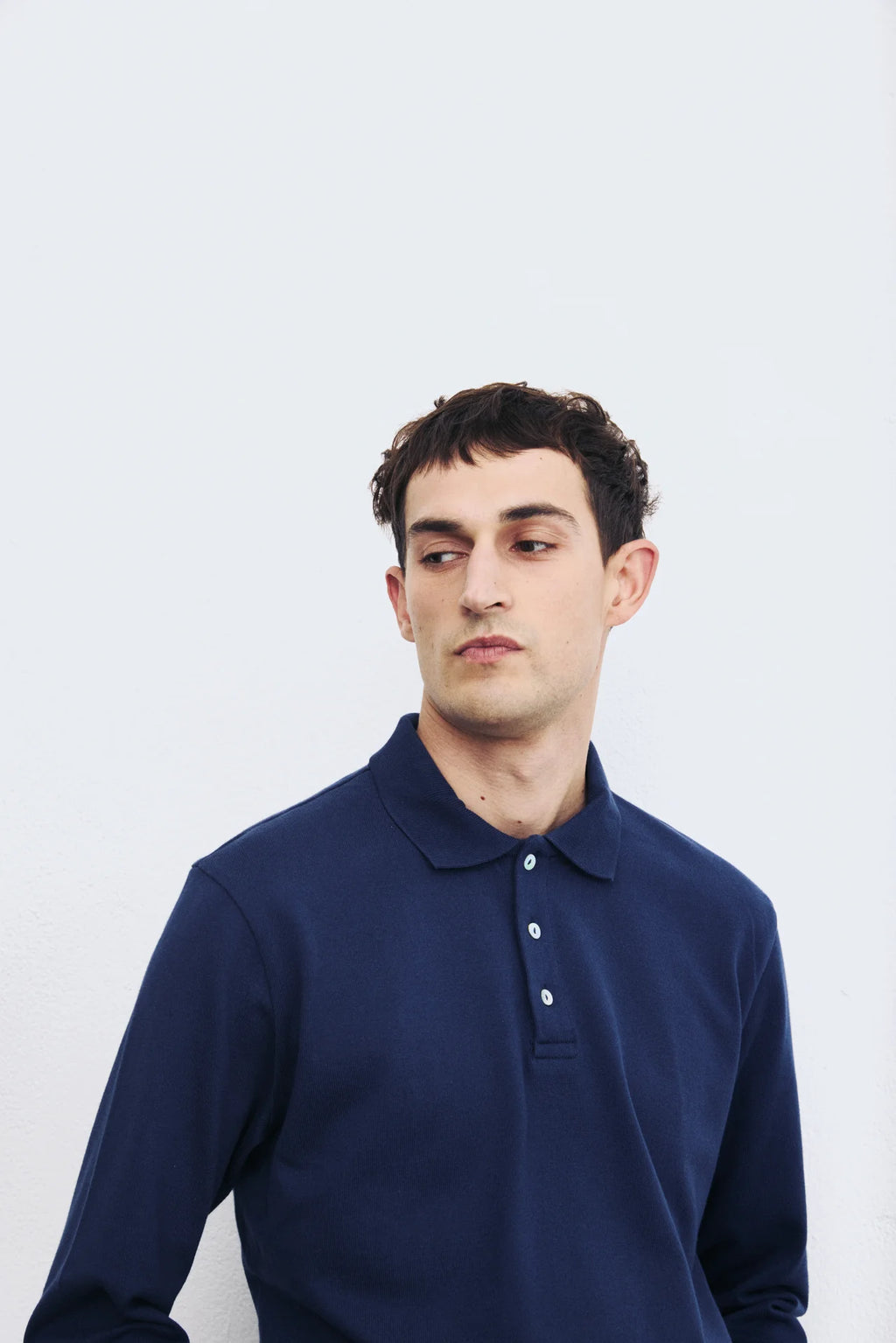 Navy Long Sleeve Polo