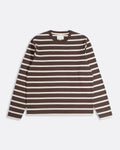 Brown & Sand Breton Stripe Long Sleeve T Shirt