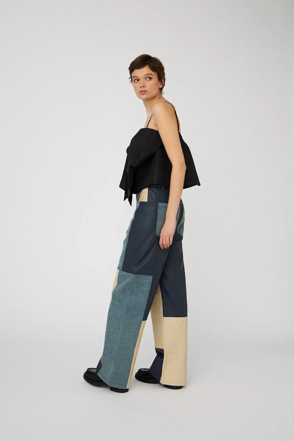 Black Crispy Bow Top