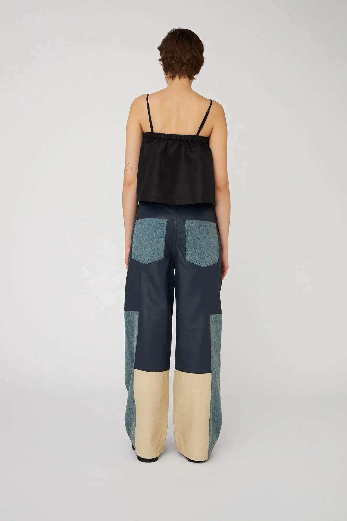 Black Crispy Bow Top