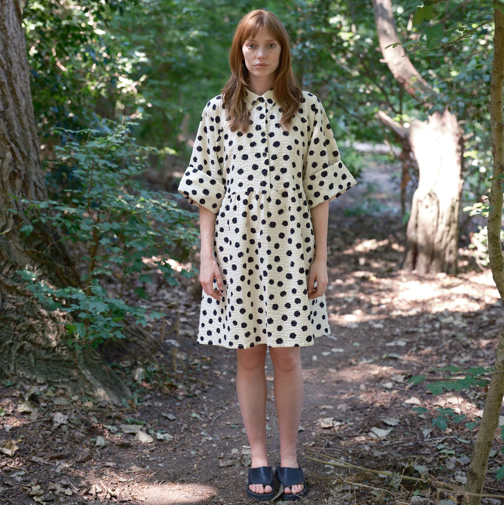 Mono Spot Folk Dress - Last One