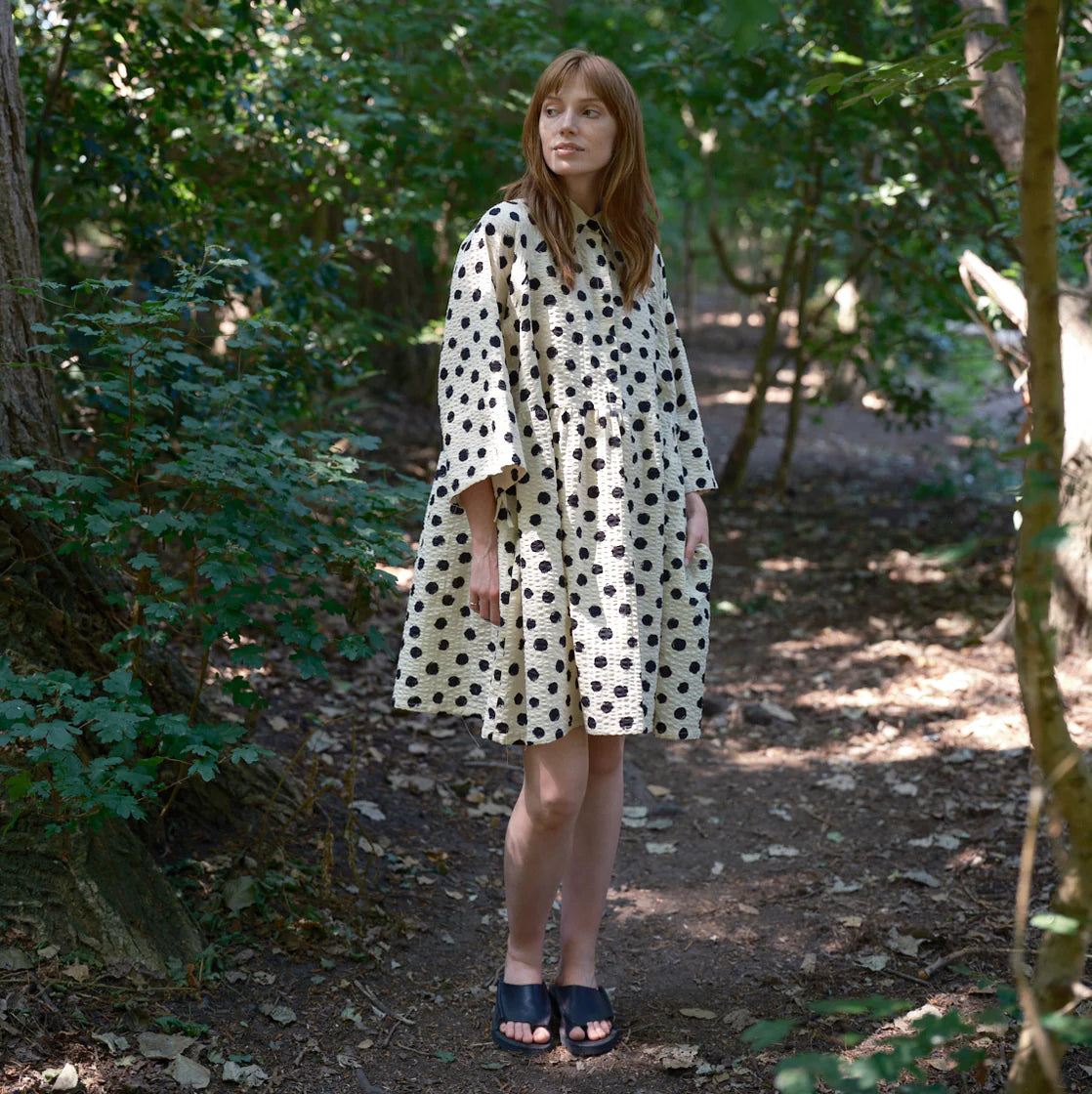 Mono Spot Folk Dress - Last One