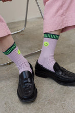 Lilac Smiley Face Socks