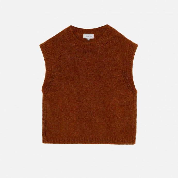 Caramel Metallic Knit Vest