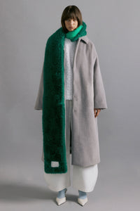 Green Fur Scarf