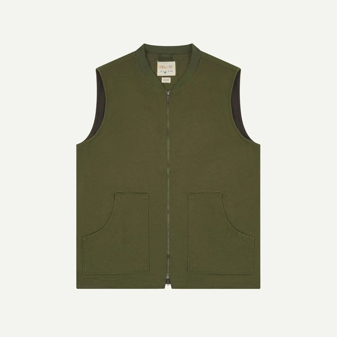 Olive Green Canvas Vest