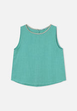 Green Linen Ana Top