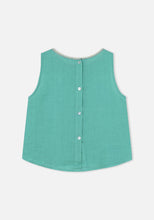 Green Linen Ana Top