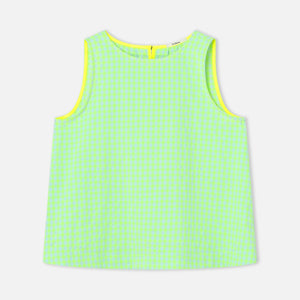 Neon Green Vichy Top
