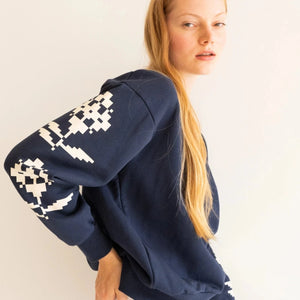 Geometric Flowers Sweatshirt - Last One (size 38)