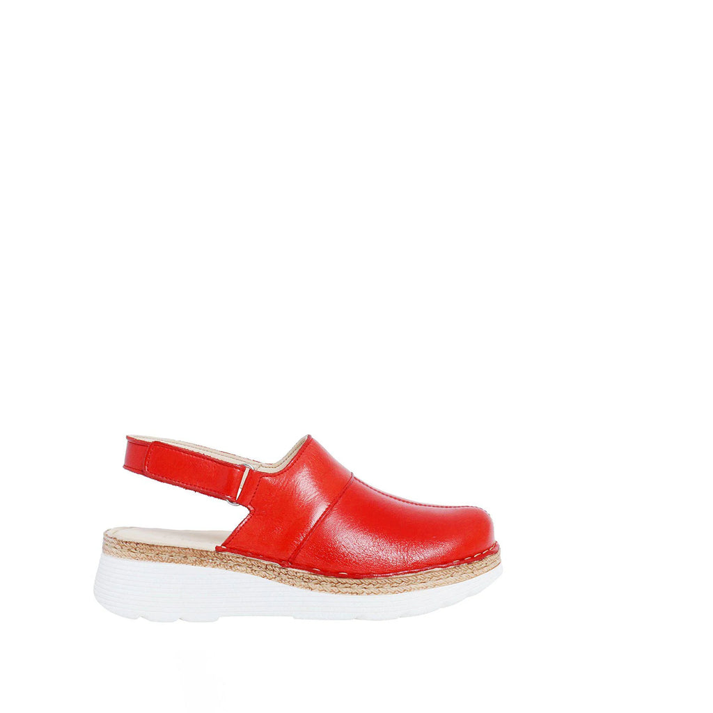 Red Closed Toe Clog Sandal - Last One Size 40