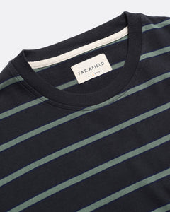 Tres Stripe Long Sleeved T-Shirt Black/Forest Green