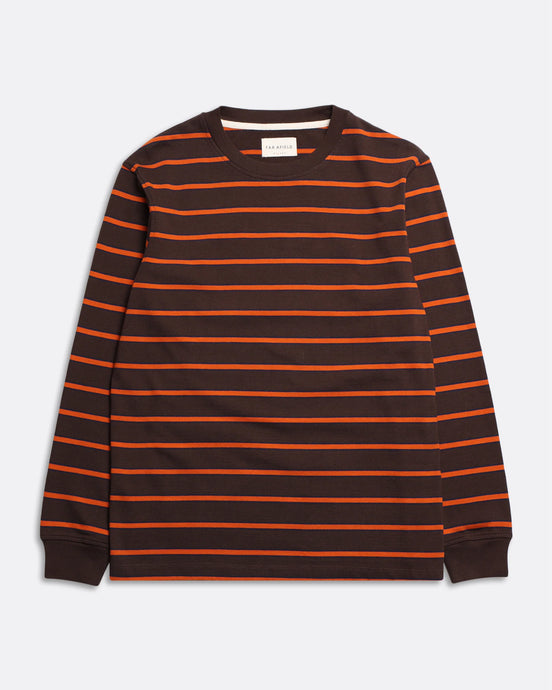 Tres Stripe Long Sleeved T-Shirt Brown/Orange