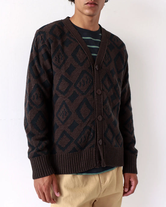 Buckley Geo Cardigan Brown/Black