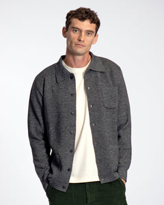 Station Cardigan Melange Grey/Black