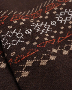 UICHI Fairisle Knit Jumper Snow Brown