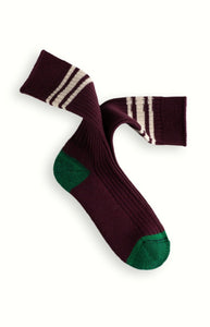 Nautical Turn Beach Break Burgundy Socks (39-45)