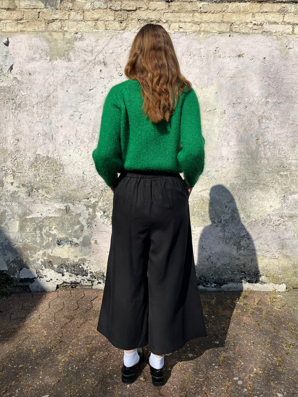 Black Lyocell Wide Trousers