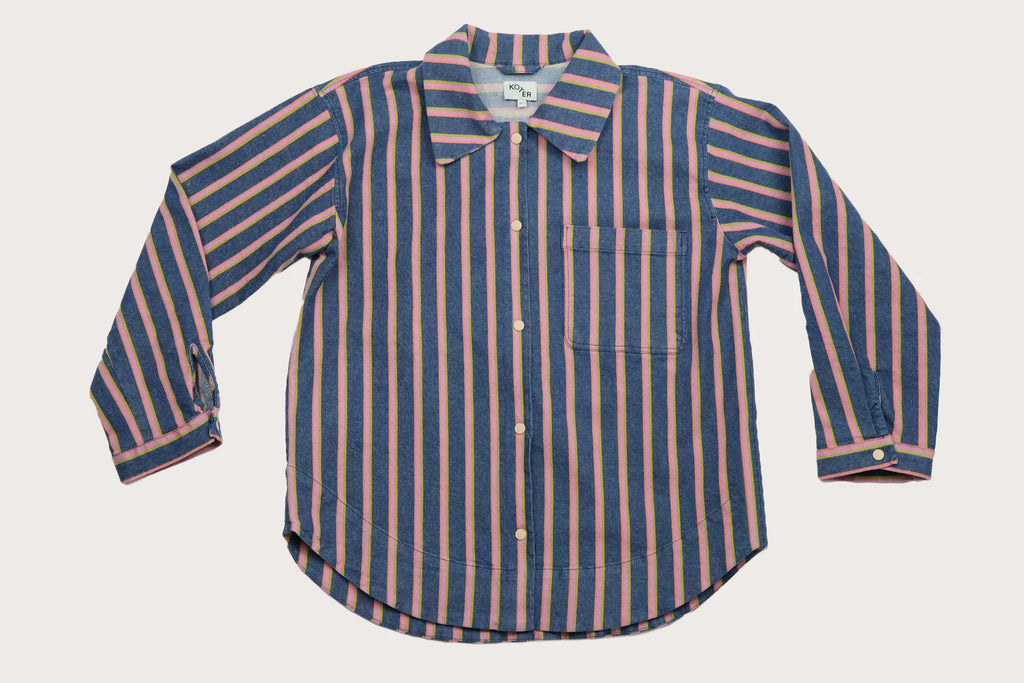 Denim Stripe Overshirt - Last One