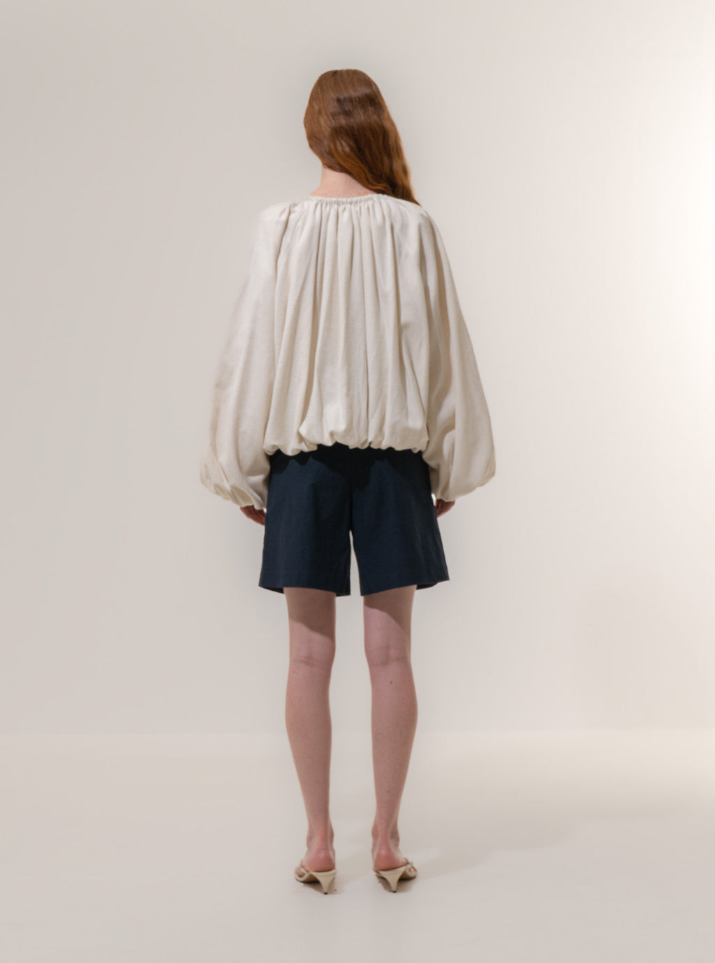 Off White Drawstring Volume Jacket
