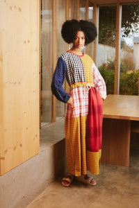 Slade Dress in Patchwork Check