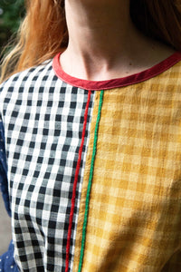 Slade Dress in Patchwork Check