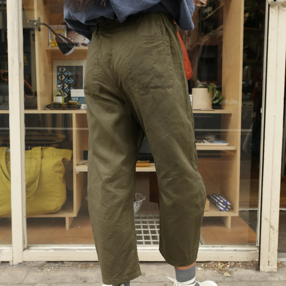 Moss Herringbone Buoy Trousers