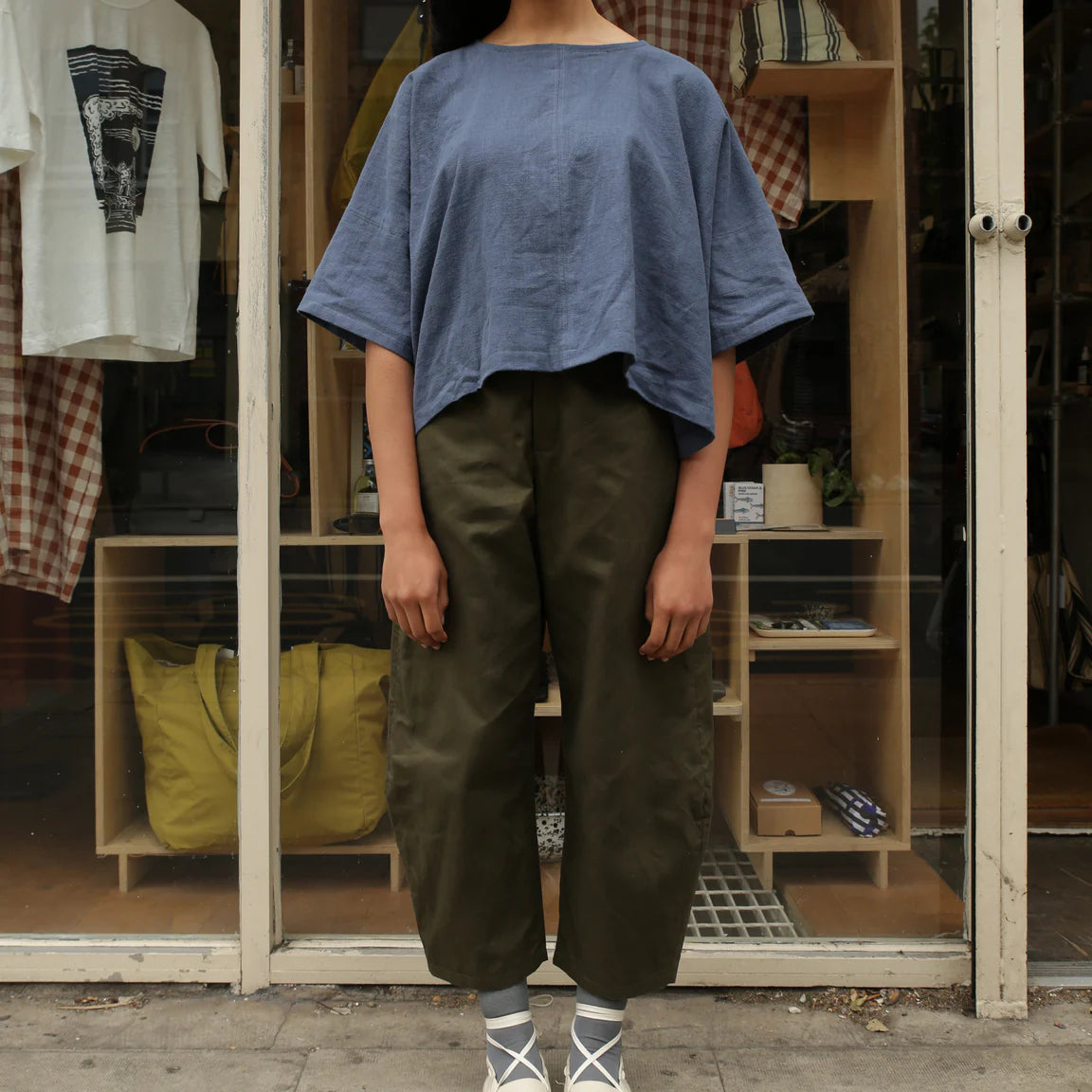 Moss Herringbone Buoy Trousers