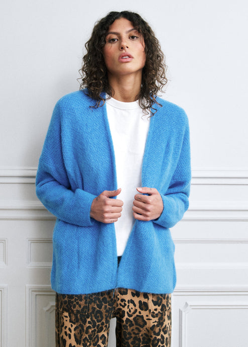 Electric Blue Knitted Cardigan