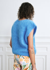 Electric Blue Knitted Gilet