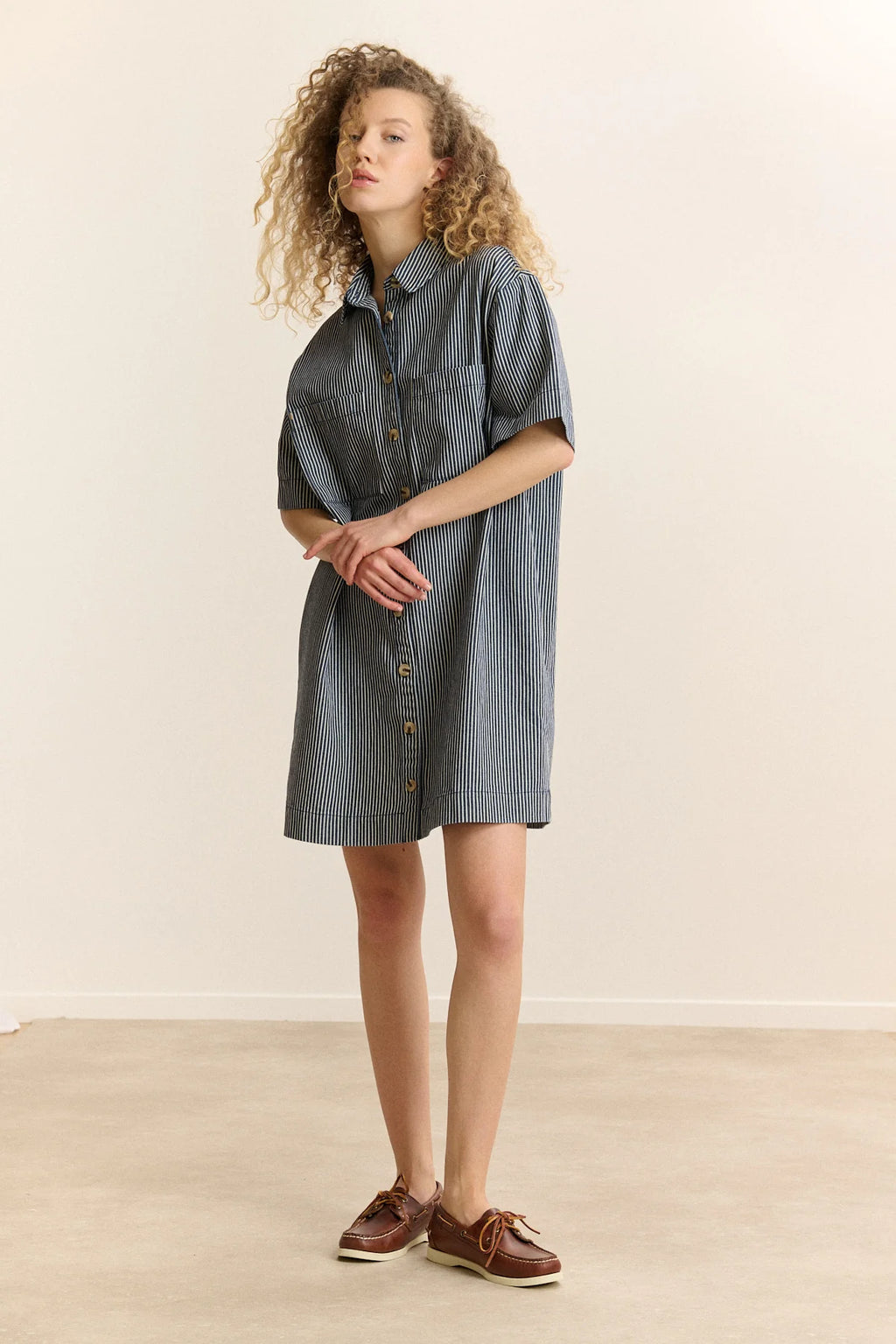 Denim Striped Dress