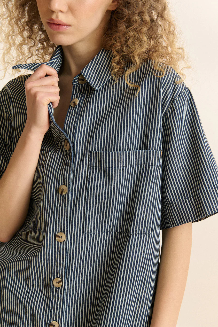 Denim Striped Dress