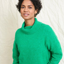 Cropped Roll Neck Jumper Green